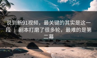 说到新91视频，最关键的其实是这一段 ｜ 剧本打磨了很多轮，最难的是第二幕