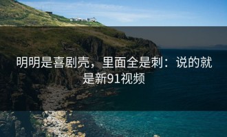 明明是喜剧壳，里面全是刺：说的就是新91视频
