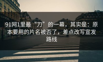 91网1里最“刀”的一幕，其实是：原本要用的片名被否了，差点改写宣发路线