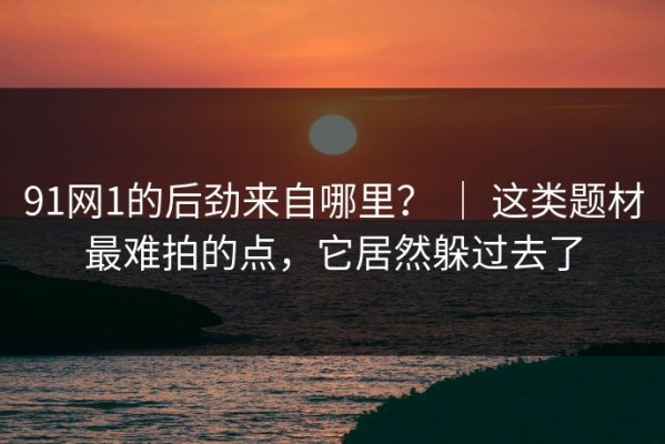 91网1的后劲来自哪里？ ｜ 这类题材最难拍的点，它居然躲过去了