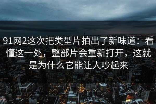91网2这次把类型片拍出了新味道：看懂这一处，整部片会重新打开，这就是为什么它能让人吵起来