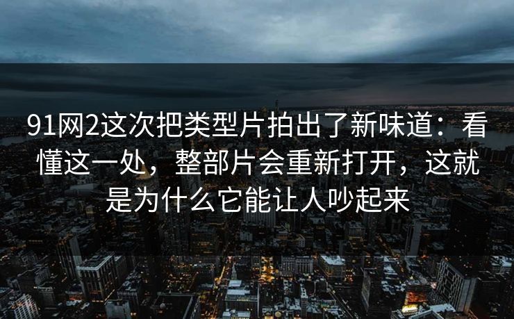 91网2这次把类型片拍出了新味道：看懂这一处，整部片会重新打开，这就是为什么它能让人吵起来
